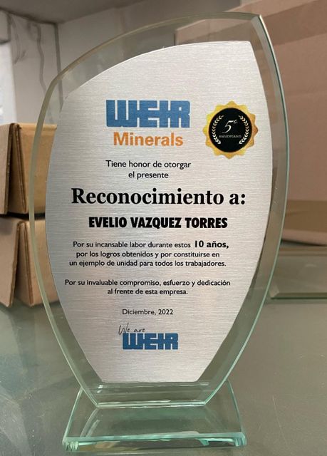Reconocimiento de cristal grabado