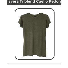 Playera triblend cuello redondo dama