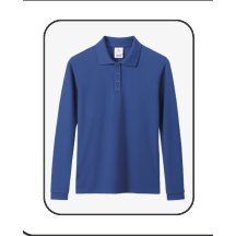 Polo cardado manga larga dama