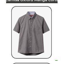 Camisa Oxford manga corta caballero
