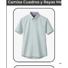 Camisa cuadros y rayas manga corta dama